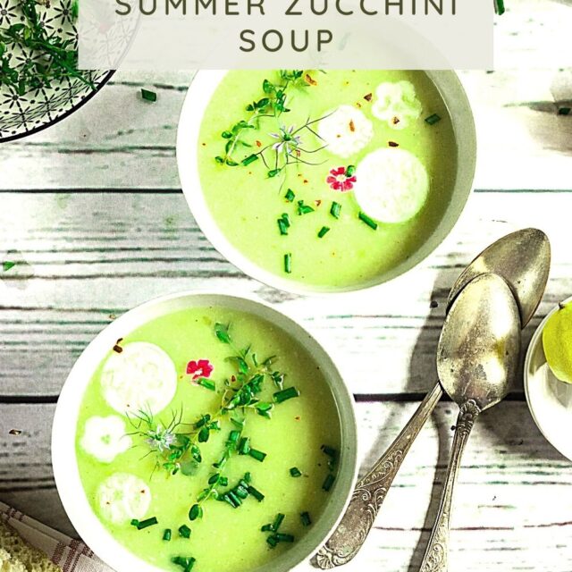 It's so hot! This refreshing summer zucchini soup is all you'll want to eat.