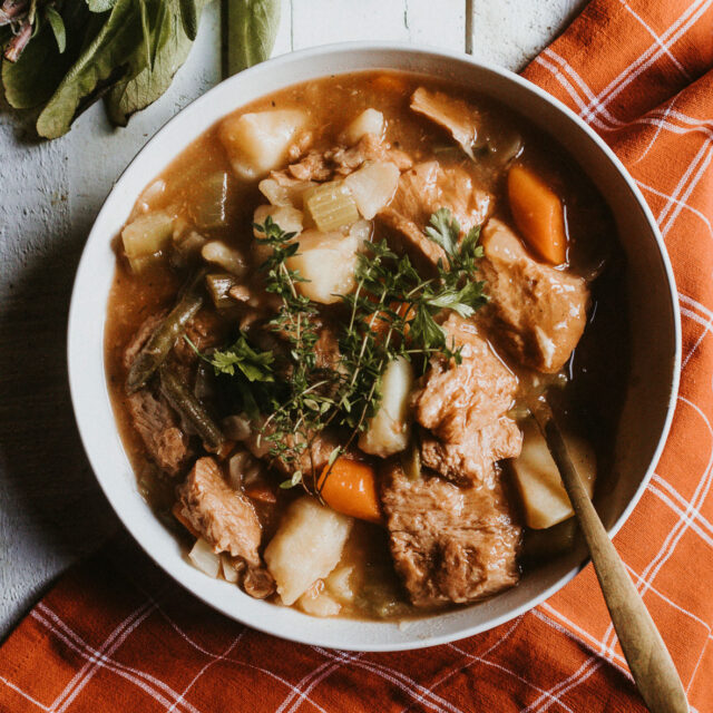 A hearty Vegan stew perfect for the Starch Solution