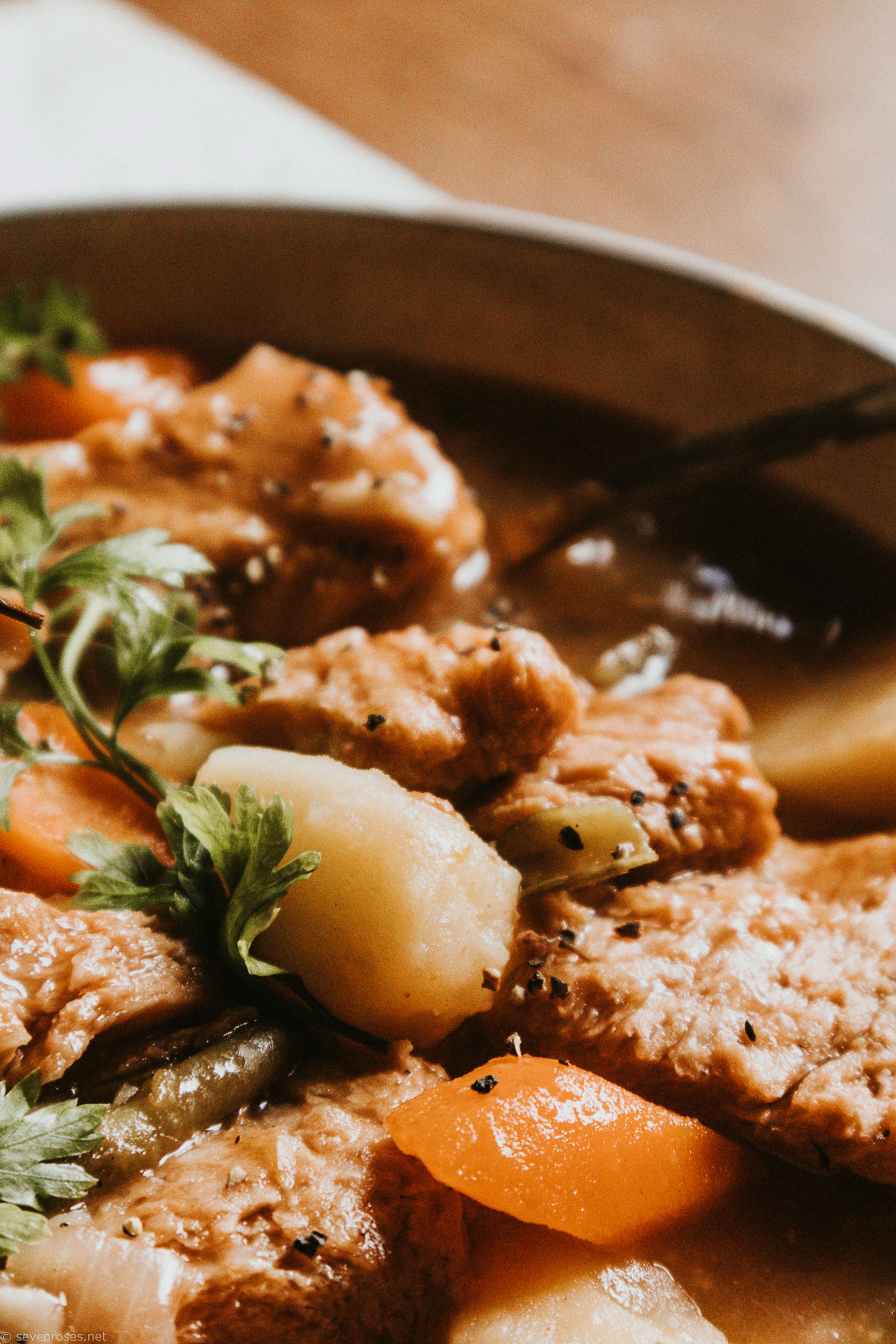 Make this meatless Stew on the stove or in the slow cooker