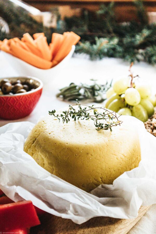 How to make Caciotta Vegan cheese with chickpea flour sliceable