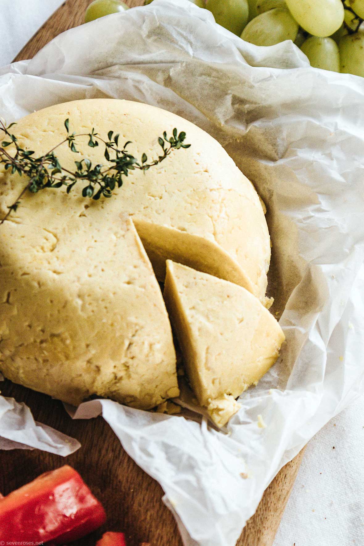 How to make Caciotta Vegan cheese with chickpea flour sliceable