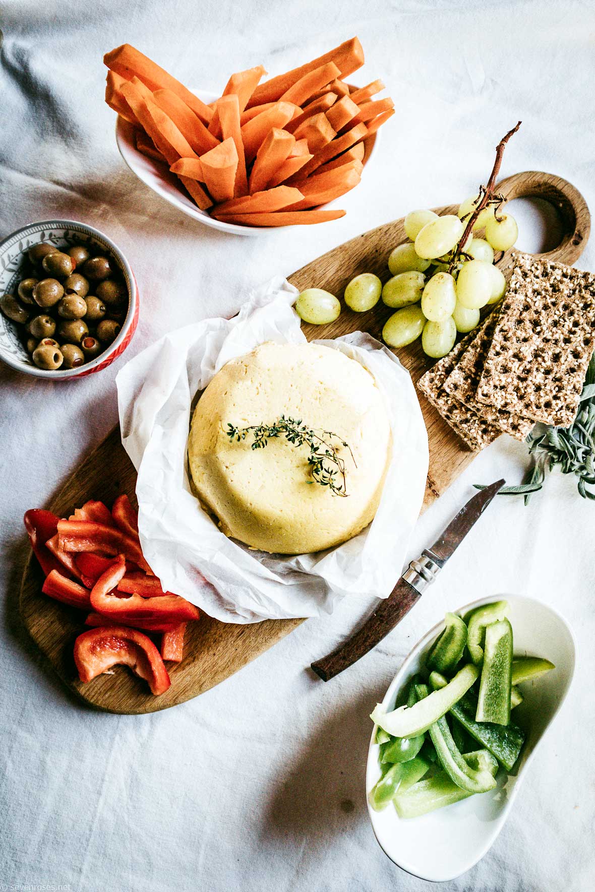 Vegan cheese board
