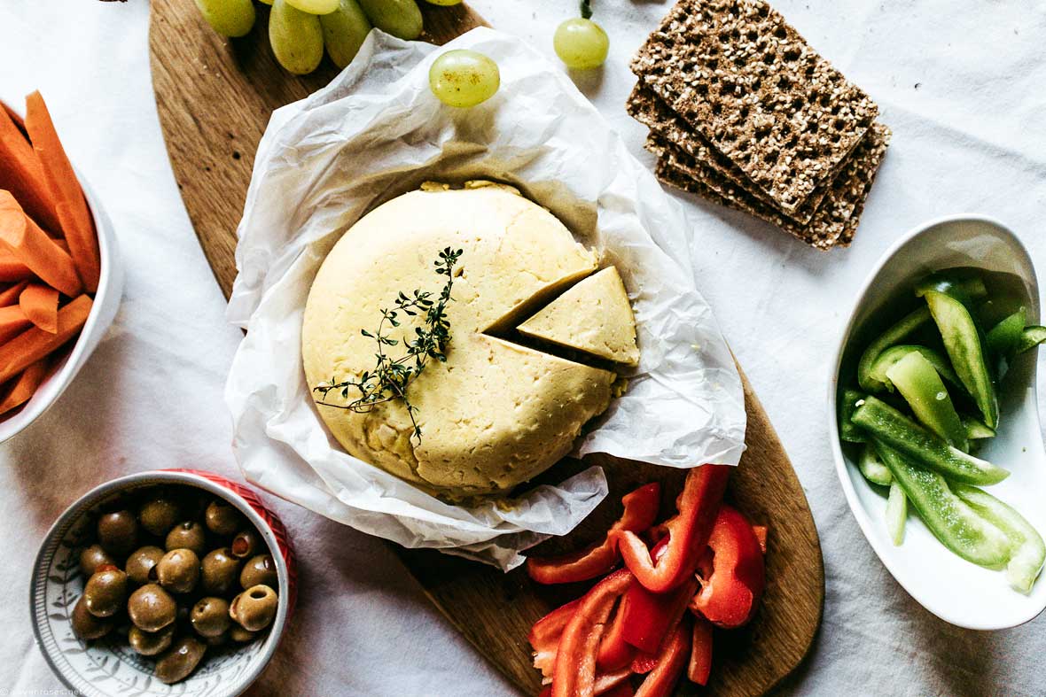 Easy Caciotta Vegan cheese with chickpea flour