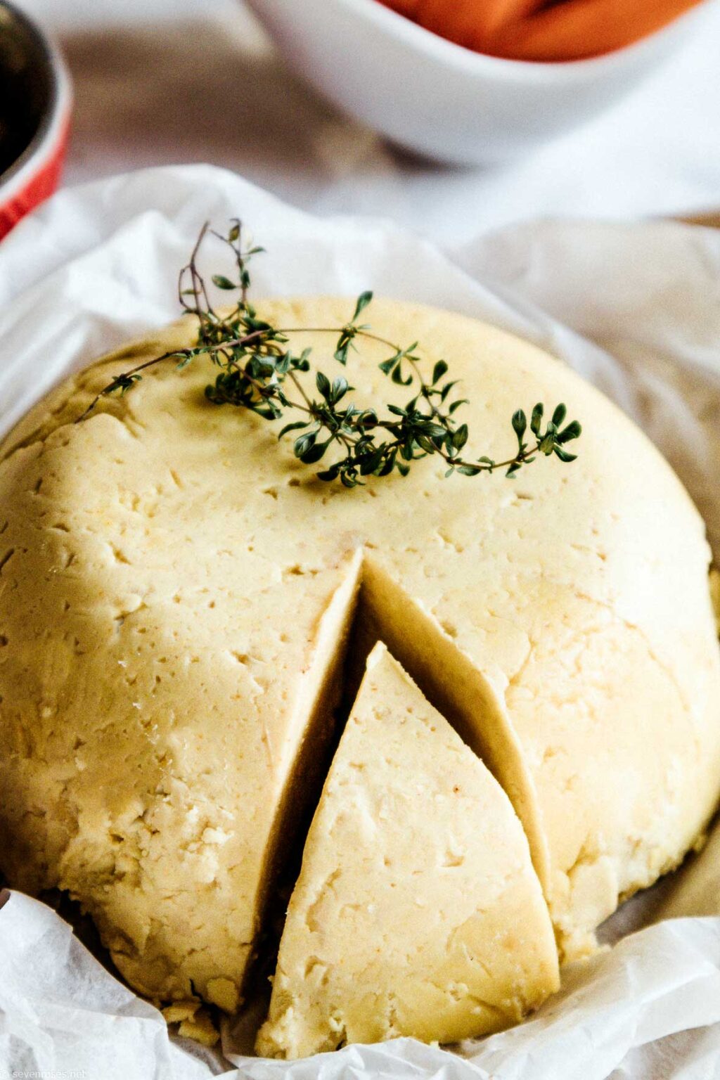 How to make Caciotta Vegan cheese with chickpea flour sliceable